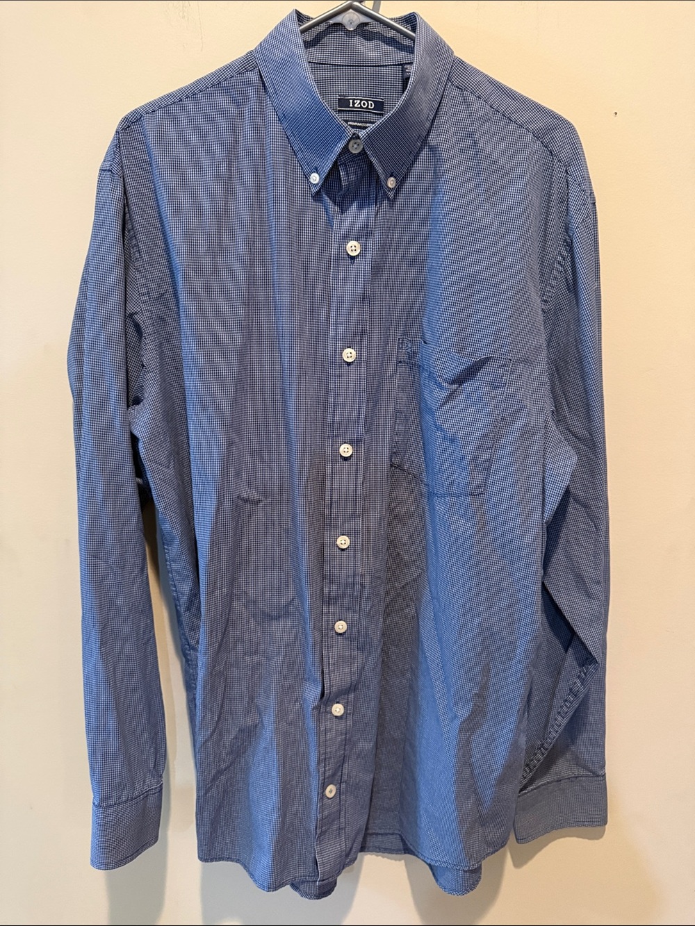 Izod Men's Light Blue Button-Down Dress Shirt